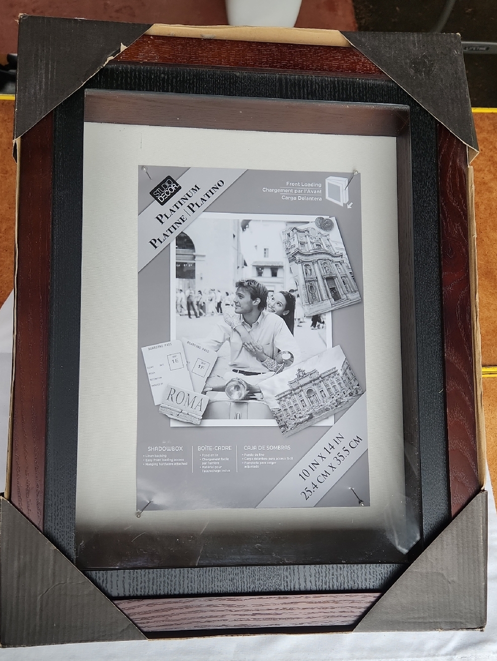 Studio Decor Black and Dark Brown Wood Shadow Box